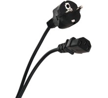 Кабель/ Кабель компьютер - розетка 220V <3.0м> (Европейский стандарт)  <TP021-3.0-BK>