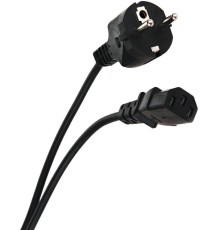 Кабель/ Кабель компьютер - розетка 220V <3.0м> (Европейский стандарт)  <TP021-3.0-BK>