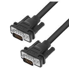 Greenconnect Кабель SVGA 1.8м чёрный, OD6.0mm. 15M / 15M GCR-VM2VM1-1.8m, 28/28 AWG, двойной экран