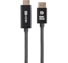 Кабель/ Кабель DisplayPort M-> HDMI M 4K@120Hz/8K@30Hz 1.8m Telecom,оплетка (TA815M-1.8M)