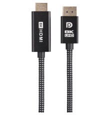 Кабель/ Кабель DisplayPort M-> HDMI M 4K@120Hz/8K@30Hz 1.8m Telecom,оплетка (TA815M-1.8M)