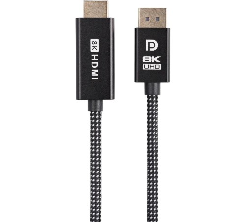 Кабель/ Кабель DisplayPort M-> HDMI M 4K@120Hz/8K@30Hz 1.8m Telecom,оплетка (TA815M-1.8M)