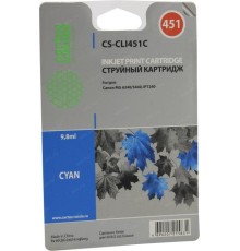 -/ Картридж струйный Cactus CS-CLI451C голубой (10.2мл) для Canon MG6340/5440/IP7240