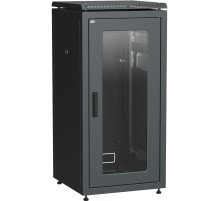 Шкаф сетевой 19" LINEA N 24U 600х800 мм стеклянная передняя дверь черный