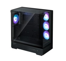 корпус ZALMAN P40 Prism Plus, ATX, BLACK, WINDOW, 3xCombo (3.5'' or 2.5"), 1xUSB TYPE-C, 2xUSB3.0, SIDE 3x120mm ARGB, REAR 1x120mm ARGB