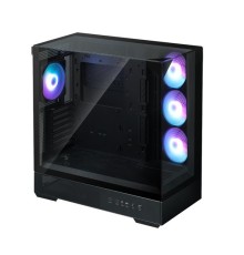 корпус ZALMAN P40 Prism Plus, ATX, BLACK, WINDOW, 3xCombo (3.5'' or 2.5"), 1xUSB TYPE-C, 2xUSB3.0, SIDE 3x120mm ARGB, REAR 1x120mm ARGB
