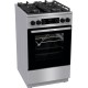 Плита GORENJE/ Комбинированная плита, Цвет: нержавеющая ст, Материал дверцы: Стеклянная дверца, Стандартный шарнир дверцы, Крышка: Металлическая крышка, Тип духовки: Мультифункциональная духовка, Газовая варочная панель, Автоматический электроподжиг вароч