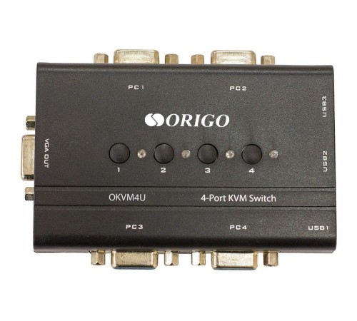 Коммутатор/ 4-портовый KVM-переключатель с портами VGA и USB