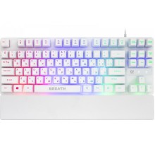 Defender Проводная игровая клавиатура Breath GK-184 RU, белый,радужная,87кнопок