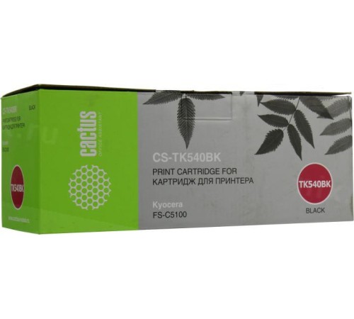 -/ Картридж лазерный Cactus CS-TK540Bk черный (5000стр.) для Kyocera FS-C5100DN