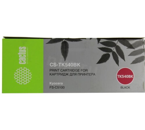 -/ Картридж лазерный Cactus CS-TK540Bk черный (5000стр.) для Kyocera FS-C5100DN