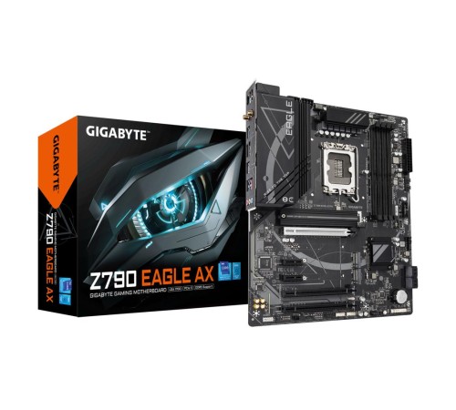 Материнская плата/ MB GIGABYTE INTEL Z790 s1700, 4xDDR5(192GB), HDMI 2.1/DP, 1xPCIe 5.0x16, 1xPCIe 4.0x16, 1xPCIe 3.0x16, 2xPCIe 3.0, , 1xLAN (2.5GbE), Wi-Fi, BT, 4xSATA 6Gb/s, 3xM.2, 1xUSB-C, 5xUSB 3.2, 2xUSB 2.0, 1xPS/2, ATX Материнская плата/ MB GIGABYTE INTEL Z790 s1700, 4xDDR5(192GB), HDMI 2.1/DP, 1xPCIe 5.0x16, 1xPCIe 4.0x16, 1xPCIe 3.0x16, 2xPCIe 3.0, , 1xLAN (2.5GbE), Wi-Fi, BT, 4xSATA 6Gb/s, 3xM.2, 1xUSB-C, 5xUSB 3.2, 2xUSB 2.0, 1xPS/2, ATX