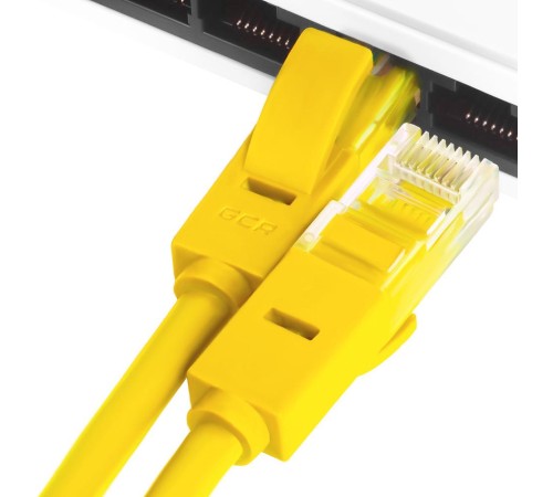 Greenconnect Патч-корд прямой 30.0m, UTP кат.5e, желтый, позолоченные контакты, 24 AWG, литой, ethernet high speed 1 Гбит/с, RJ45, T568B Greenconnect Патч-корд прямой 30.0m, UTP кат.5e, желтый, позолоченные контакты, 24 AWG, литой, ethernet high speed 1 Гбит/с, RJ45, T568B
