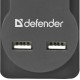 Сетевой фильтр Defender DFS 755 5,0 м, 5 розеток, 2xUSB, 2.1A