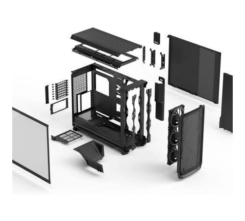 Корпус ПК без блока питания/ Case Fractal Design Meshify 3 XL Solid, Full-Tower, 3x140mm, 2xUSB-A 3.2 + 1xUSB 3.2 Type-C, SSI-EEB, SSI-CEB, ATX, mATX, mITX Black