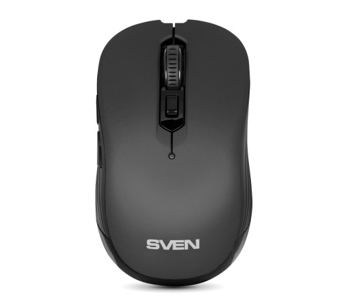 Беспроводная мышь SVEN RX-560SW чёрная (бесшумн. кл. 5+1кл. 800-1600DPI, Soft Touch, блист)