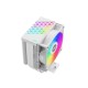Кулер для процессора/ CPU Cooler PCCooler R400 ARGB WH (180W, 4-pin PWM, 133mm, Al/Cu, 4x6mm, ARGB, 1x92mm, 40.94CFM, 30dBA, 2200RPM, S: 1851/1700/1200/115X, AM5/AM4, white)