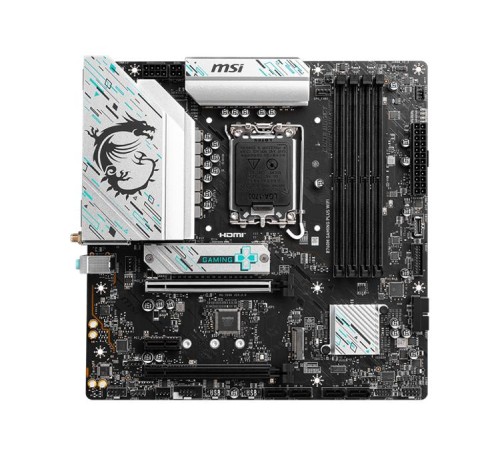 Материнская плата MSI B760M GAMING PLUS WIFI,B760,LGA1700,4DDR5,2PCI-Ex16,1PCI-Ex1,2M.2,4SATA3,2USB3.2 Gen2,7US