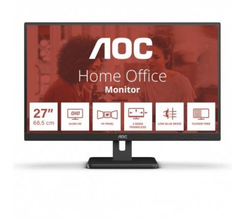 Монитор LCD 27'' 16:9 2560х1440(WQHD) VA, 75 Hz, 300 cd/m2, 3000:1, 4ms, HDMI, DP, USB-Hub, Height adj, Pivot, Tilt, Swivel, Speakers, Black Монитор LCD 27'' 16:9 2560х1440(WQHD) VA, 75 Hz, 300 cd/m2, 3000:1, 4ms, HDMI, DP, USB-Hub, Height adj, Pivot, Tilt, Swivel, Speakers, Black