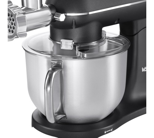 Кухонная машина KORTING/ Кухонная машина KORTING, мощность 1500 Вт, 5 насадок, объем чаши 6.5 л, сенсорный дисплей/механическое управление, планетарное вращение, 11 скоростей, турборежим, импульсный режим, таймер, насадка для смешивания/крюк для теста/вен