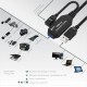 GCR Удлинитель активный 5.0m USB 3.0, AM/AF, черный, с усилителем сигнала, доп.питание micro, GCR-51927