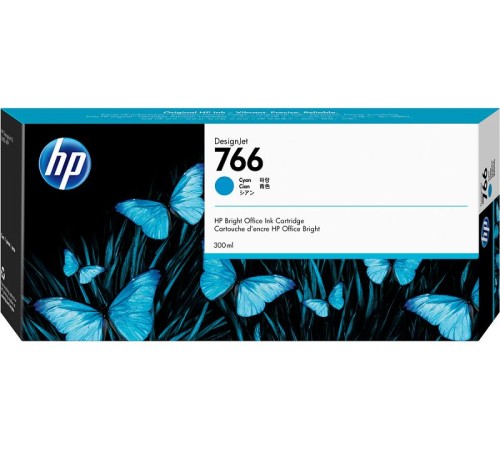 Картридж Cartridge HP 766 для HP DesignJet XL 3600 MFP, 300 мл, голубой (Warranty ands: April 2023)