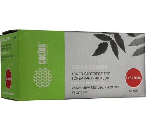 -/ Картридж лазерный Cactus CS-TK5230BK TK-5230BK черный (2600стр.) для Kyocera Ecosys M5521cdn/M5521cd