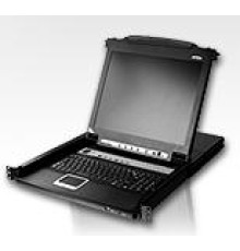 КВМ консоль ATEN 19" 8-Port PS/2-USB VGA Single Rail LCD KVM Switch
