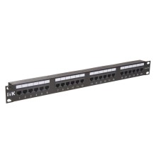 1U патч-панель кат.5Е UTP, 24 порта (IDC Dual)
