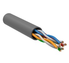 Кабель ITK Витая пара U/UTP 5E 4х2х24AWG LSZH серый (305м) РФ/Т