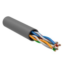 Кабель ITK Витая пара U/UTP 5E 4х2х24AWG LSZH серый (305м) РФ/Т