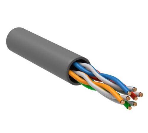 Кабель ITK Витая пара U/UTP 5E 4х2х24AWG LSZH серый (305м) РФ/Т