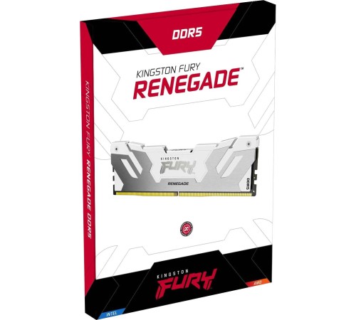 Память оперативная/ Kingston 64GB 6400MT/s DDR5 CL32 DIMM (Kit of 2) FURY Renegade White XMP Память оперативная/ Kingston 64GB 6400MT/s DDR5 CL32 DIMM (Kit of 2) FURY Renegade White XMP