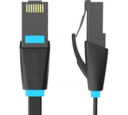 Патч-корд Vention прямой UTP cat.6, RJ45 - 2м. плоский Черный