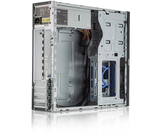 Корпус с блоком питания 300Вт./ Case Foxline mATX Desktop 300W FL-211 mATX case, black, w/PSU TFX 300W, w/2xUSB2.0+2xUSB3.0, w/pwr cord, w/ 8cm FAN