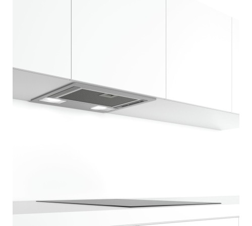 Вытяжка BOSCH Встраивамая вытяжка, производительность до 302 м3/ч., 1 мотор, 3 ступен и + интенсивный режим, LED-освещение (2 х 2,15 Вт), ползунковый переключатель