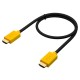 GCR Кабель 3.0m HDMI версия 2.0, HDR 4:2:2, Ultra HD, 4K 60 fps 60Hz/5K*30Hz, 3D, AUDIO, 18.0 Гбит/с, 28/28 AWG, OD7.3mm, тройной экран, черный, желтые коннекторы, GCR-HM441-3.0m