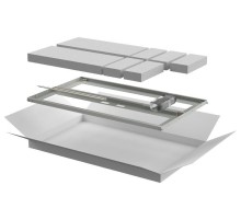 ITK Дверь перфор. двустворч. для шкафа LINEA N 18U 600мм сер