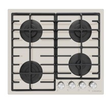 Встраиваемые газовые панели MAUNFELD/ Встраиваемая варочная панель, Газ,  Тип: газовая 60см , чугунные решетки, газ-контроль, электроподжиг, жиклеры для балонного газа, механическое управление, 4 конфорки,WOK, мощность конфорок 1000, 1700, 1700, 2600, цве