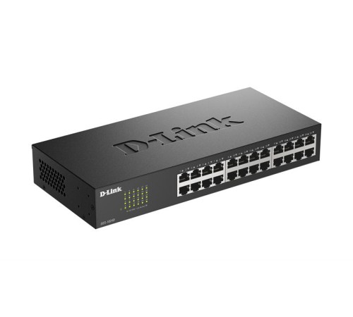 Коммутатор D-Link Неуправляемый коммутатор, 24x100Base-TX, корпус металл