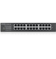 Коммутатор/ ZYXEL GS1900-24E, Smart L2 switch rack 19 ", 24xGE, desktop, silent