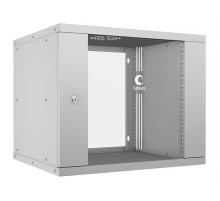  Cabeus WSC-05D-9U55/45 Шкаф телекоммуникационный настенный 19" 9U, серия LIGHT разборный, дверь стекло, цвет серый