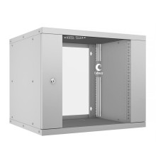  Cabeus WSC-05D-9U55/45 Шкаф телекоммуникационный настенный 19" 9U, серия LIGHT разборный, дверь стекло, цвет серый