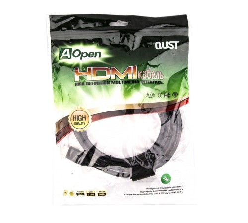 Кабель/ Кабель HDMI 19M/M ver 2.0, 3М,2 фильтра, Aopen/Qust <ACG517D-3M>
