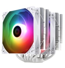 Кулер для процессора/ CPU Cooler Thermalright Peerless Assassin 120 SE White ARGB (4-pin PWM, 155mm, Ni/CU, 6x6mm, ARGB, 2x120mm, 66.17CFM, 25.6dBA, 1550RPM, S: 1700, 1200, 115X, AM5, AM4)