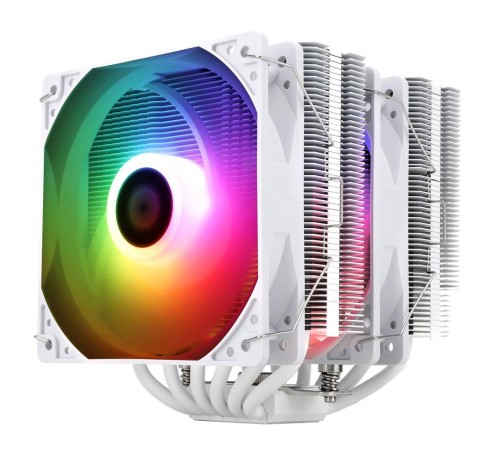 Кулер для процессора/ CPU Cooler Thermalright Peerless Assassin 120 SE White ARGB (4-pin PWM, 155mm, Ni/CU, 6x6mm, ARGB, 2x120mm, 66.17CFM, 25.6dBA, 1550RPM, S: 1700, 1200, 115X, AM5, AM4)