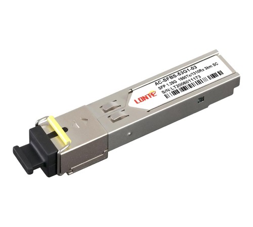 Трансивер/ SFP WDM module, 1.25G, 1550Tx/1310Rx, 3KM, DDM, SC Трансивер/ SFP WDM module, 1.25G, 1550Tx/1310Rx, 3KM, DDM, SC