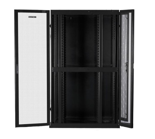 Серверный шкаф SMARTWATT Серверный шкаф Rack S-Series 42U 600x1200мм, двери с перфорацией, боковые панели 4шт и ролики в комплекте, черный (4512020620014)