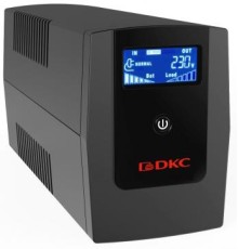 Линейно-интерактивный ИБП ДКС серии Info LCD, 800 ВА/480 Вт, 1/1, 3xIEC C13, USB + RJ45, LCD, 1x8Aч