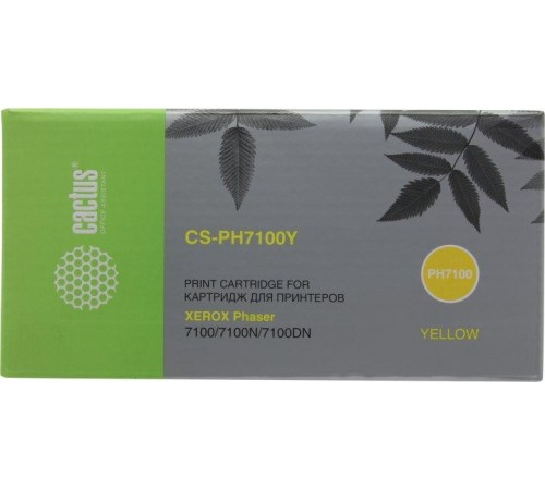 -/ Картридж лазерный Cactus CS-PH7100Y 106R02608 желтый (4500стр.) для Xerox Phaser 7100/7100N/7100DN